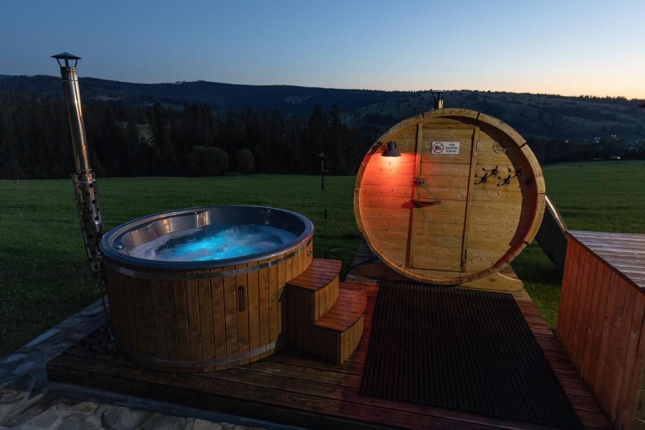 Witowianskie Domki Z Kominkiem, Jacuzzi I Sauna Dzianisz Kültér fotó