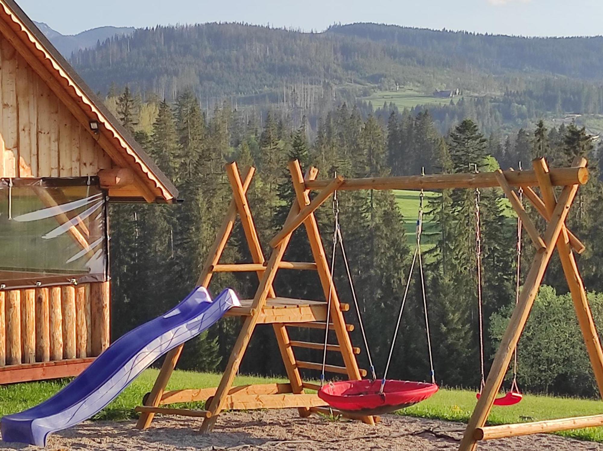 Witowianskie Domki Z Kominkiem, Jacuzzi I Sauna Dzianisz Kültér fotó
