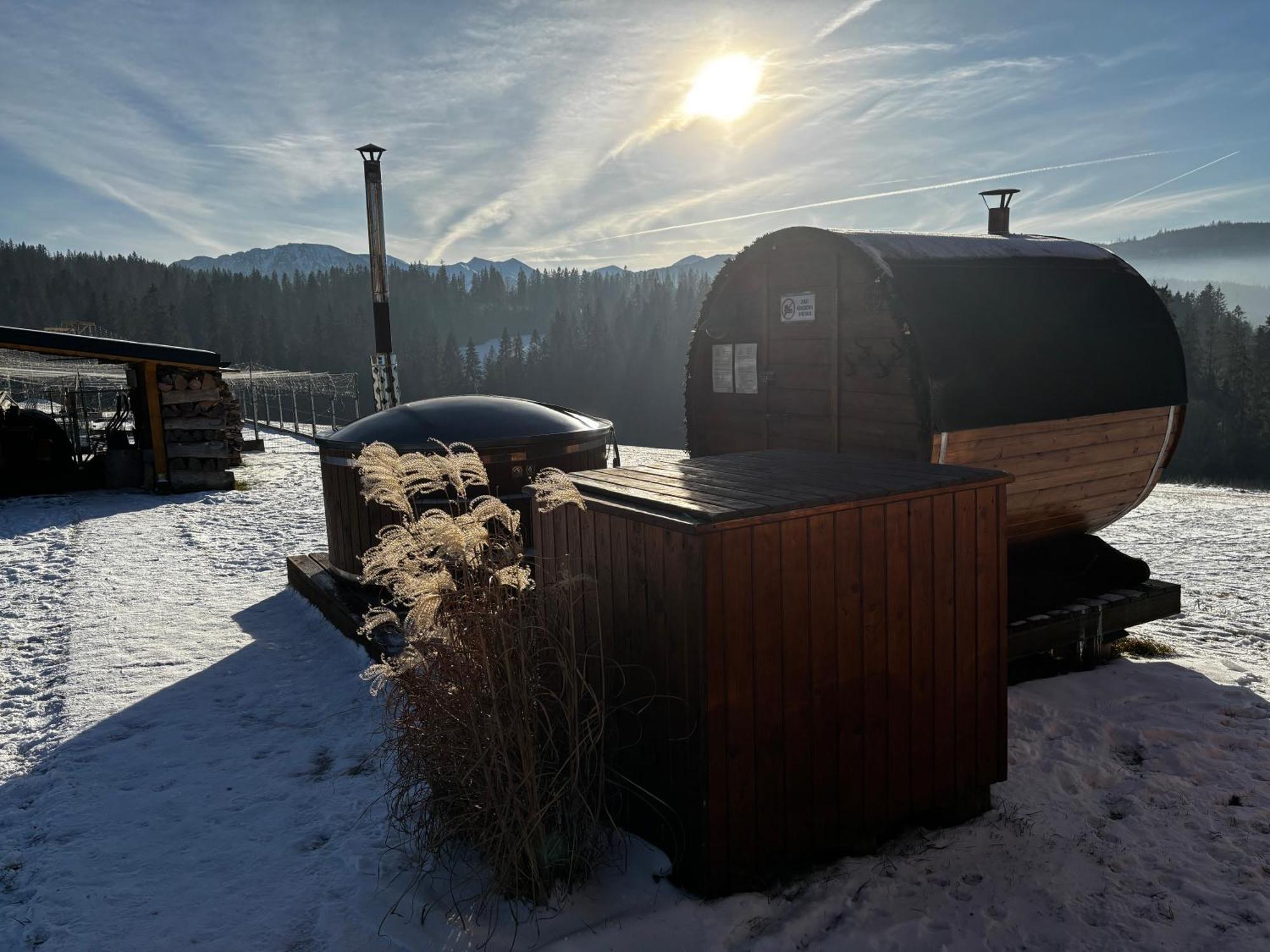 Witowianskie Domki Z Kominkiem, Jacuzzi I Sauna Dzianisz Kültér fotó