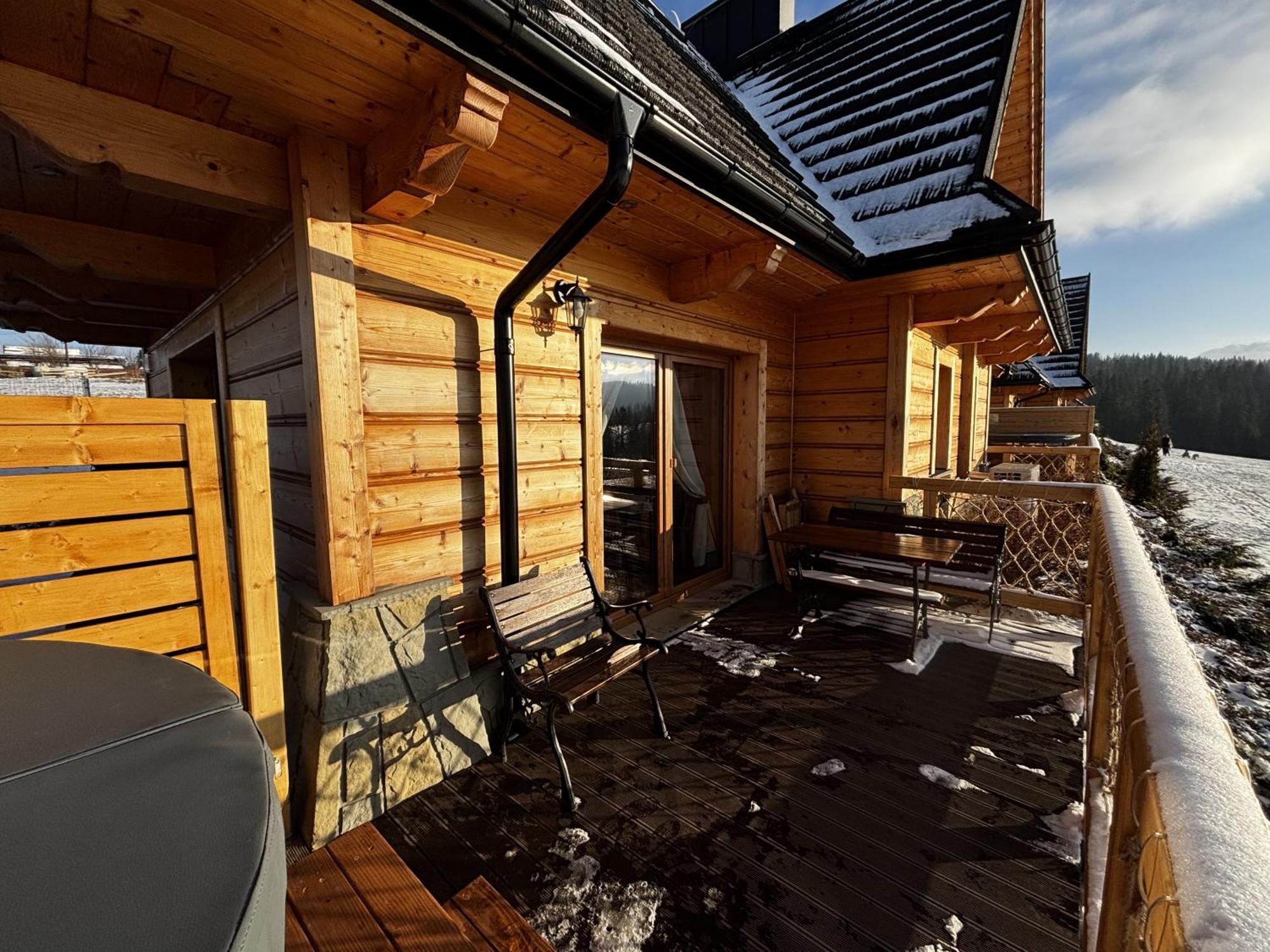 Witowianskie Domki Z Kominkiem, Jacuzzi I Sauna Dzianisz Kültér fotó