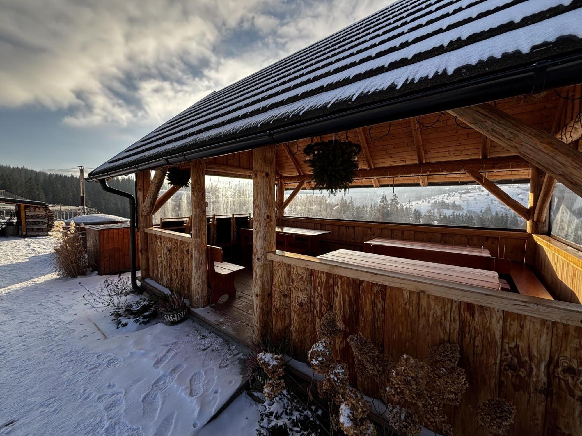 Witowianskie Domki Z Kominkiem, Jacuzzi I Sauna Dzianisz Kültér fotó